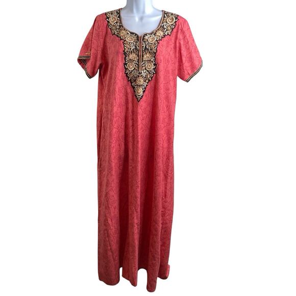 Sana by Gypsy Rose Womens Pink Embroidered Tunic Dress Size 38 Indian Boho Chic - Picture 1 of 11